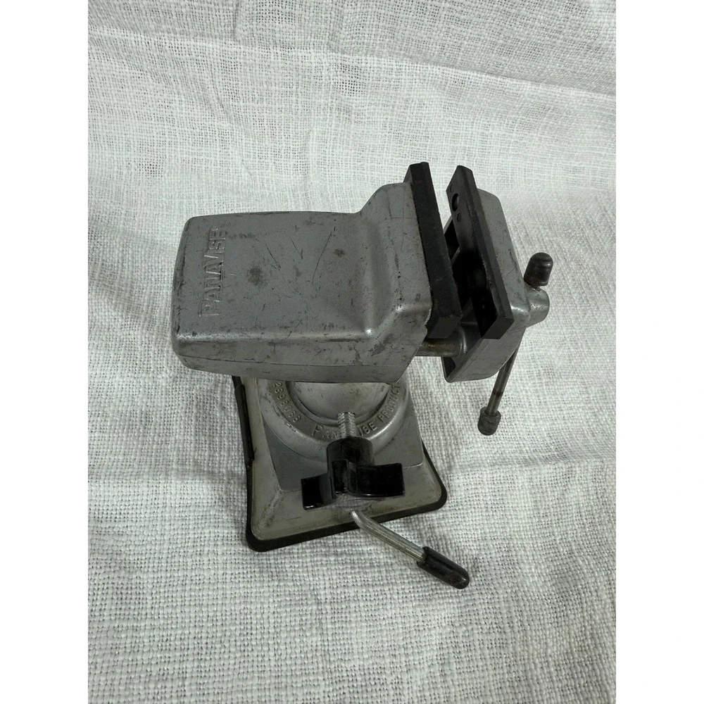 PanaVise Multi-Angle Vacuum Base Bench‎ Vise Silver Vintage Hobby Tool USA